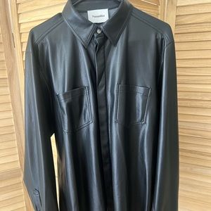 Faux leather shirt
